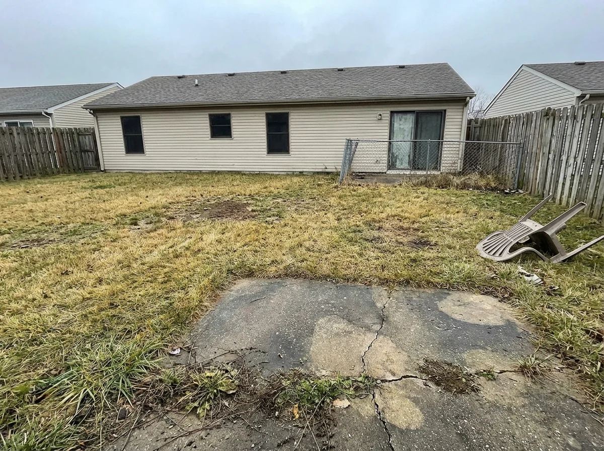 Before AI landscape design transformation - Modern Minimalist style